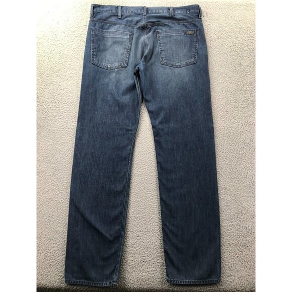 7 For All Mankind Mens 38 JARED Straight Leg Button Fly 100% Cotton Jeans 38x34 - Picture 3 of 15